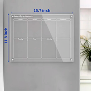 Clear acrylic magnetic fridge calendar board, view 2 - MRSLM