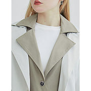 contrasting color trench coat, view 6 - MRSLM