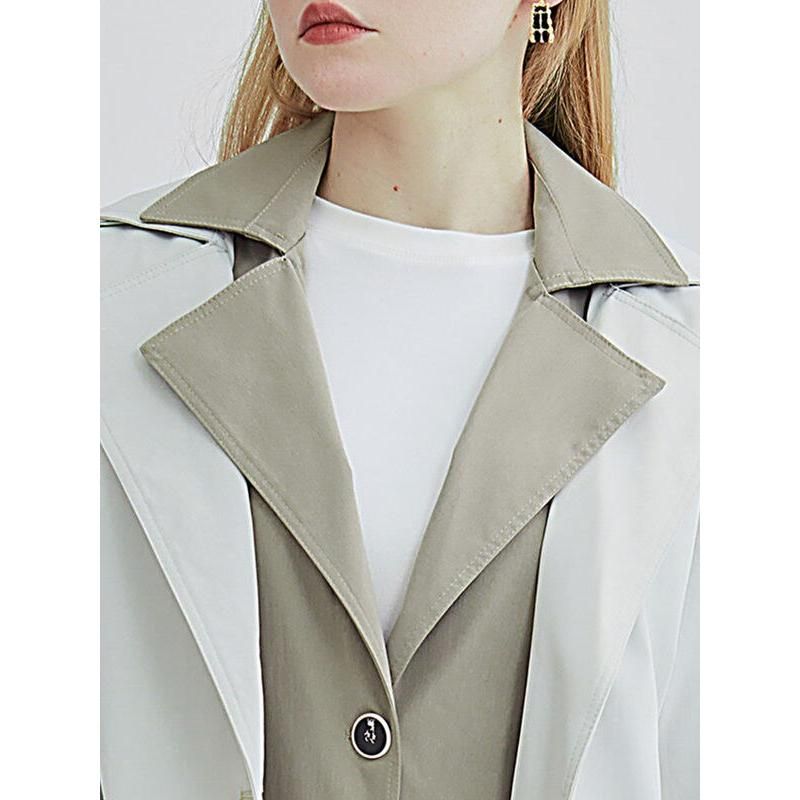 contrasting color trench coat, view 6 - MRSLM