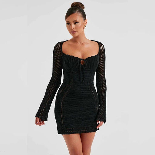 knitting slim bodycon dress, view 2 - MRSLM
