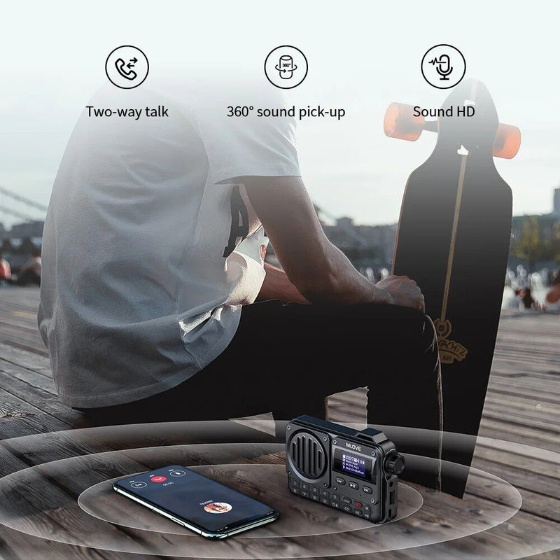 portable Bluetooth speaker with LCD and FM radio, view 5 - MRSLM