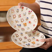 elegant floral ceramic plate - MRSLM