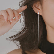 long sterling silver ear line earrings - MRSLM