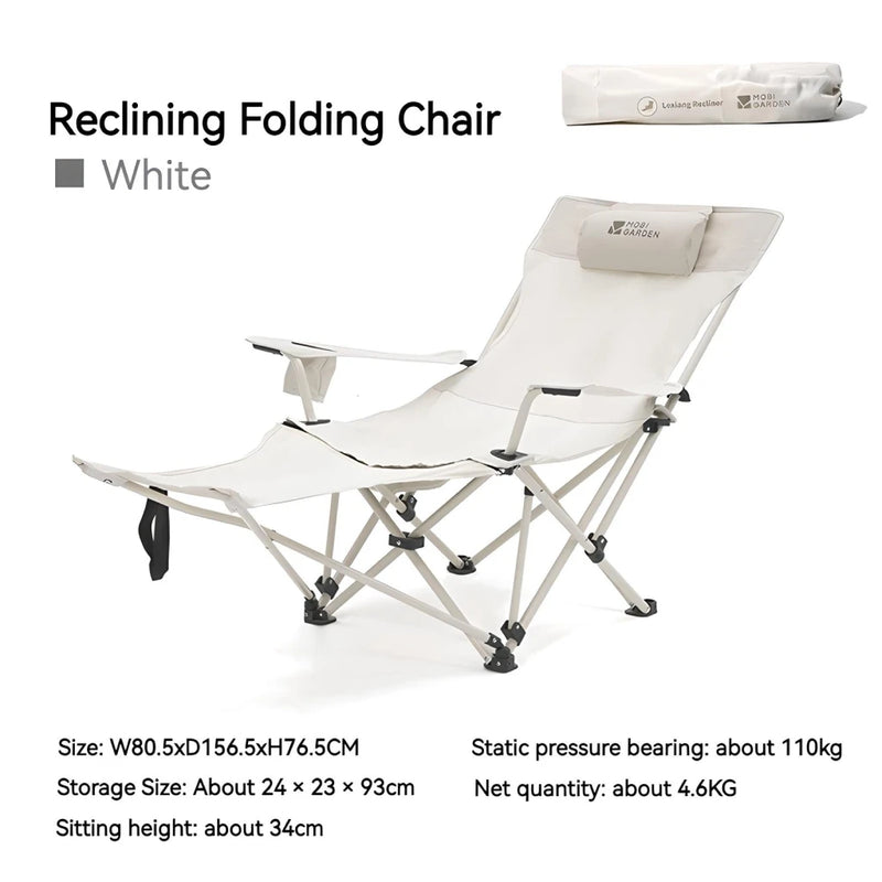outdoor portable recliner chair, view 2 - MRSLM