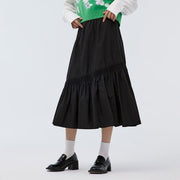 elegant mid-calf black skirt, view 3 - MRSLM