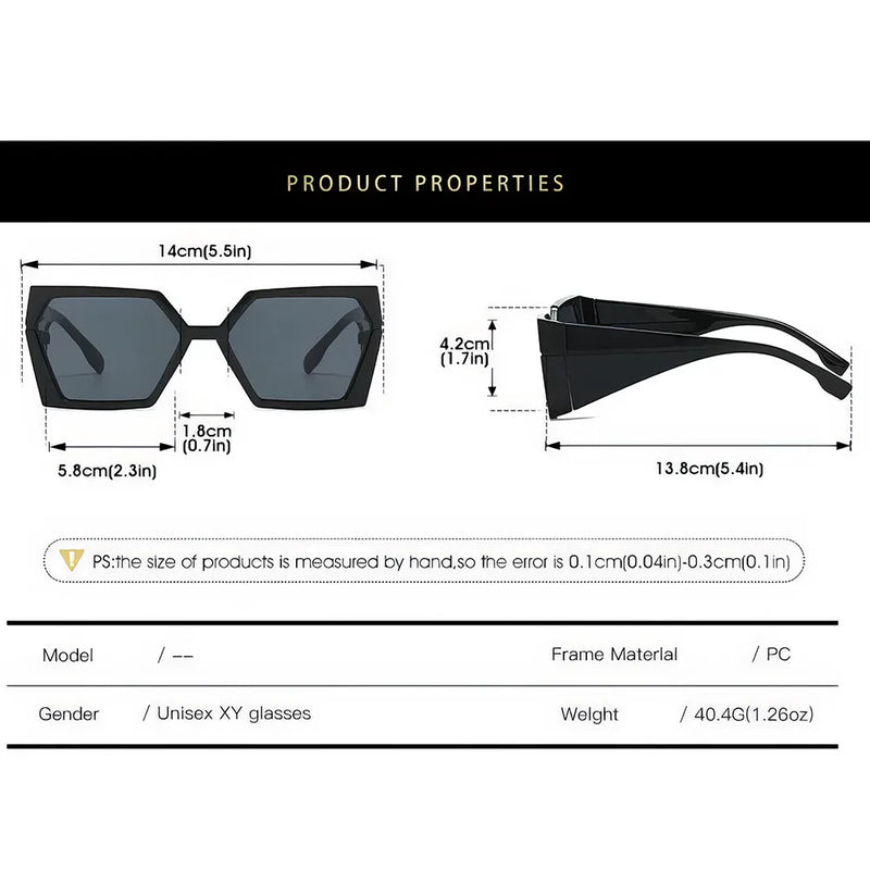 fashion square sunglasses, view 14 - MRSLM
