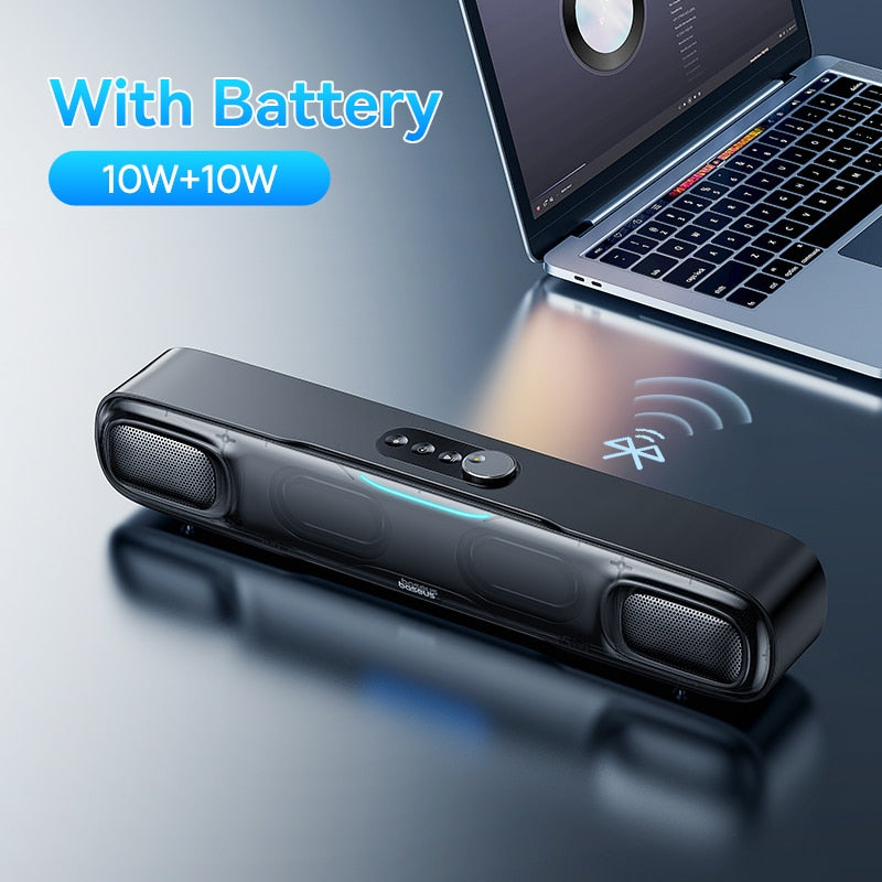 portable bluetooth soundbar speaker, view 3 - MRSLM