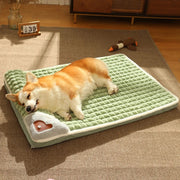 cozy plaid pet sofa bed, view 3 - MRSLM