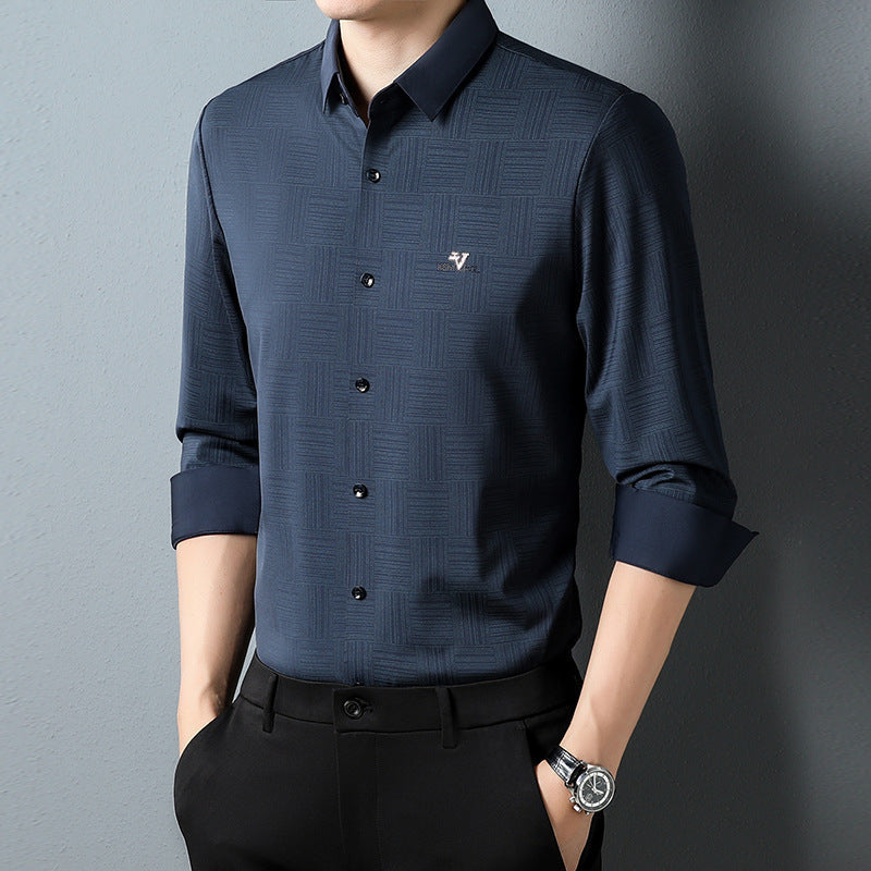 casual long sleeve plaid shirt, view 9 - MRSLM