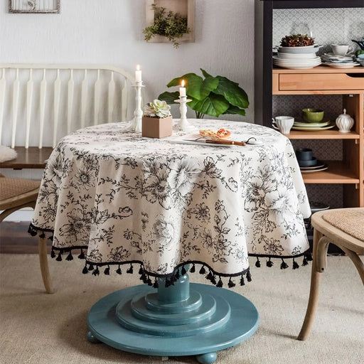 floral round tablecloth - MRSLM