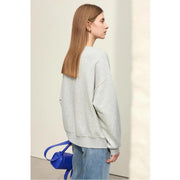 Women's abstract print loose sweatshirt, view 17 - MRSLM