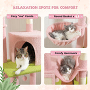 cactus cat tower adjustable cat tree, view 6 - MRSLM