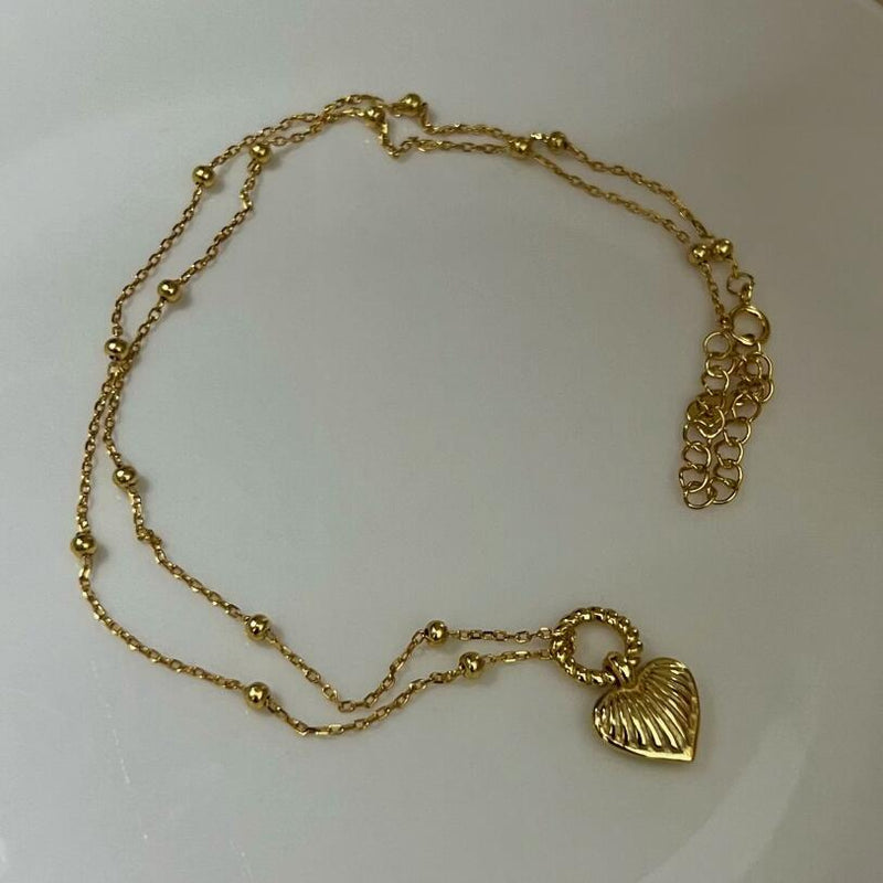 S925 silver geometric heart clavicle chain, view 5 - MRSLM