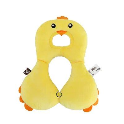 Kids' Cartoon Animal U-Shaped Neck Pillow - Comfort & Protection for Car Travels