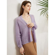 Mohair-wool blend cardigan, view 7 - MRSLM