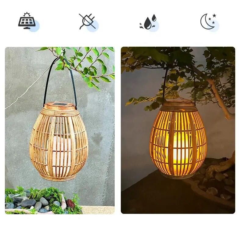 solar bamboo lantern, view 6 - MRSLM