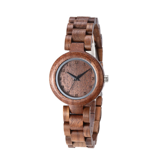 women's wood strap quartz watch - MRSLM