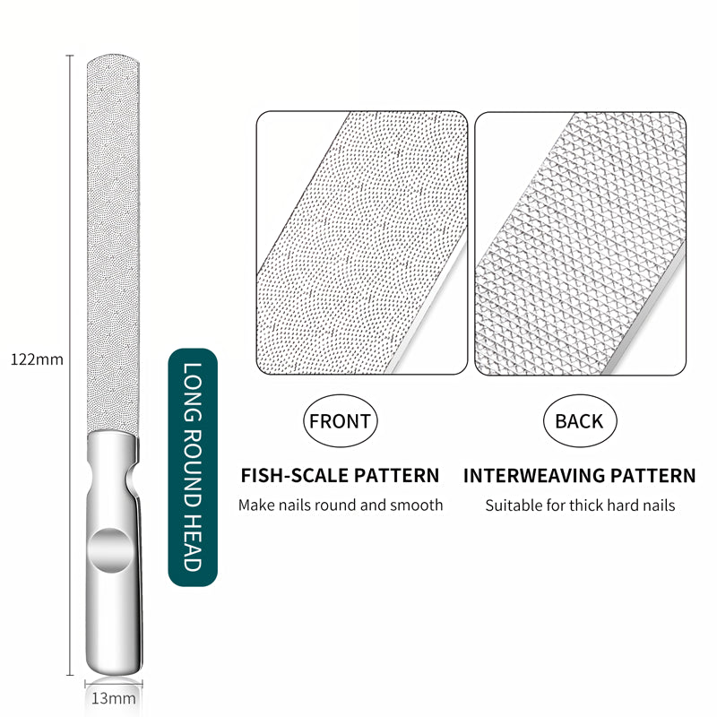 stainless steel nail file, view 2 - MRSLM