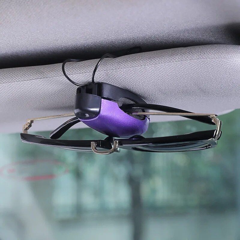 universal car visor sunglasses holder and card clip, view 8 - MRSLM
