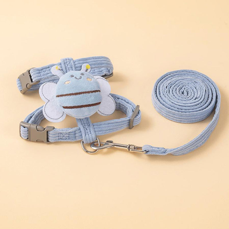 cartoon bee cat harness with leash, view 9 - MRSLM