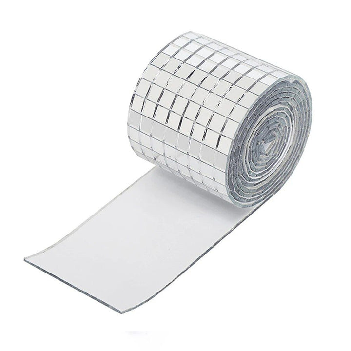 Self-Adhesive Real Glass Mini Square Mirror Mosaic Tiles