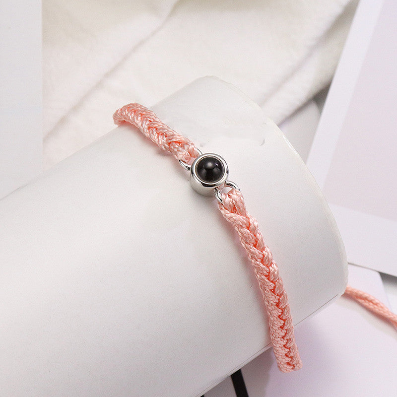 100 languages projection woven bracelet, view 4 - MRSLM