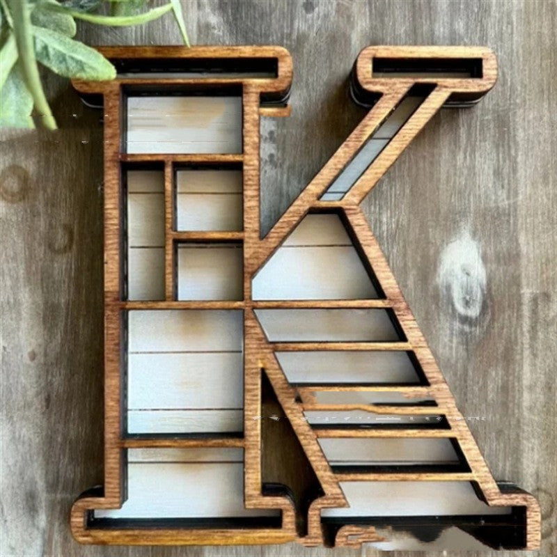 Custom Initial Book Lover Miniature Bookshelf