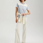 striped knit t-shirt, view 7 - MRSLM