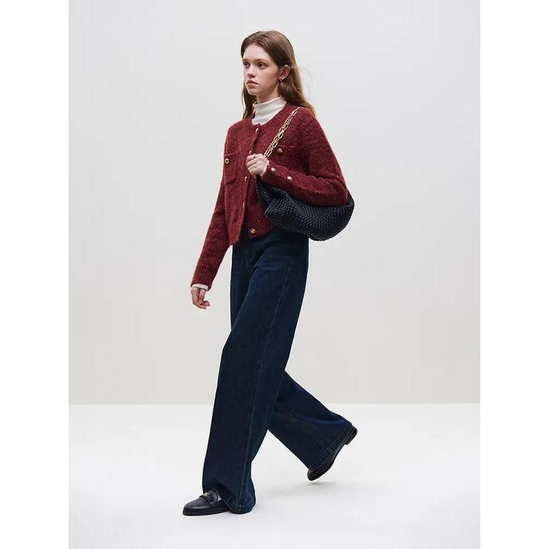 women's short knitted cardigan, view 7 - MRSLM