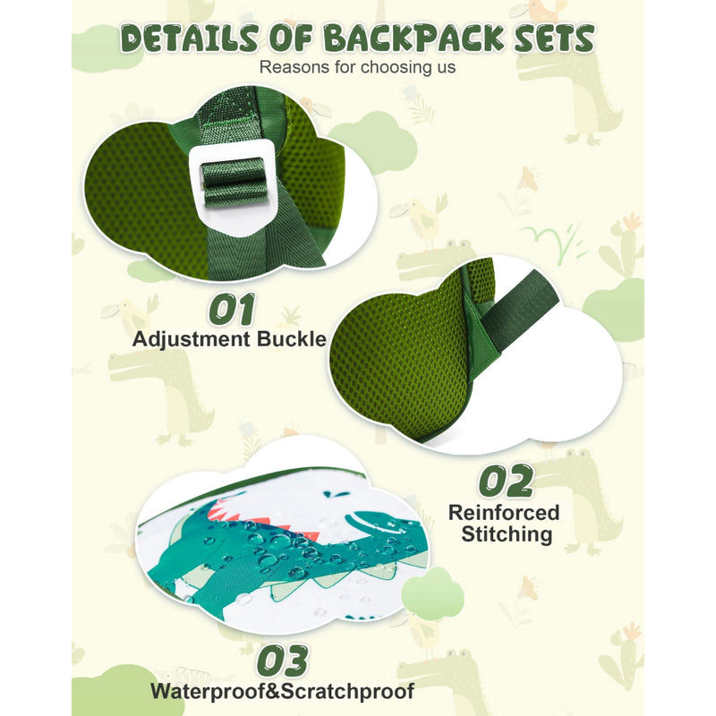 cute dinosaur backpack, view 7 - MRSLM