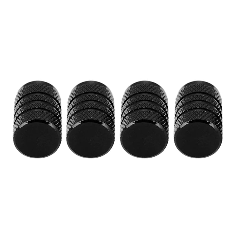 4pcs black aluminum tire valve stem caps, view 6 - MRSLM
