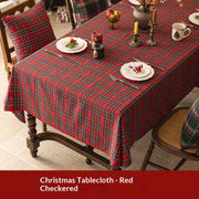 Christmas plaid tablecloth, view 3 - MRSLM