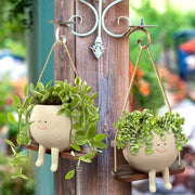 swing face flower pot wall planter, view 5 - MRSLM