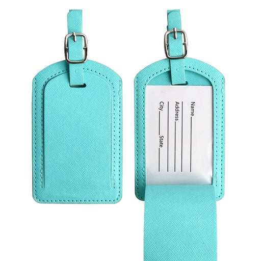 PU leather luggage tag, view 2 - MRSLM