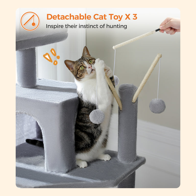 7-level cat tree tower, view 7 - MRSLM