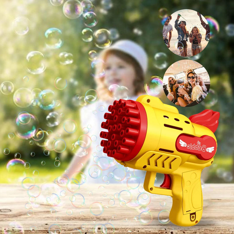 electric bubble machine with LED lights, view 6 - MRSLM