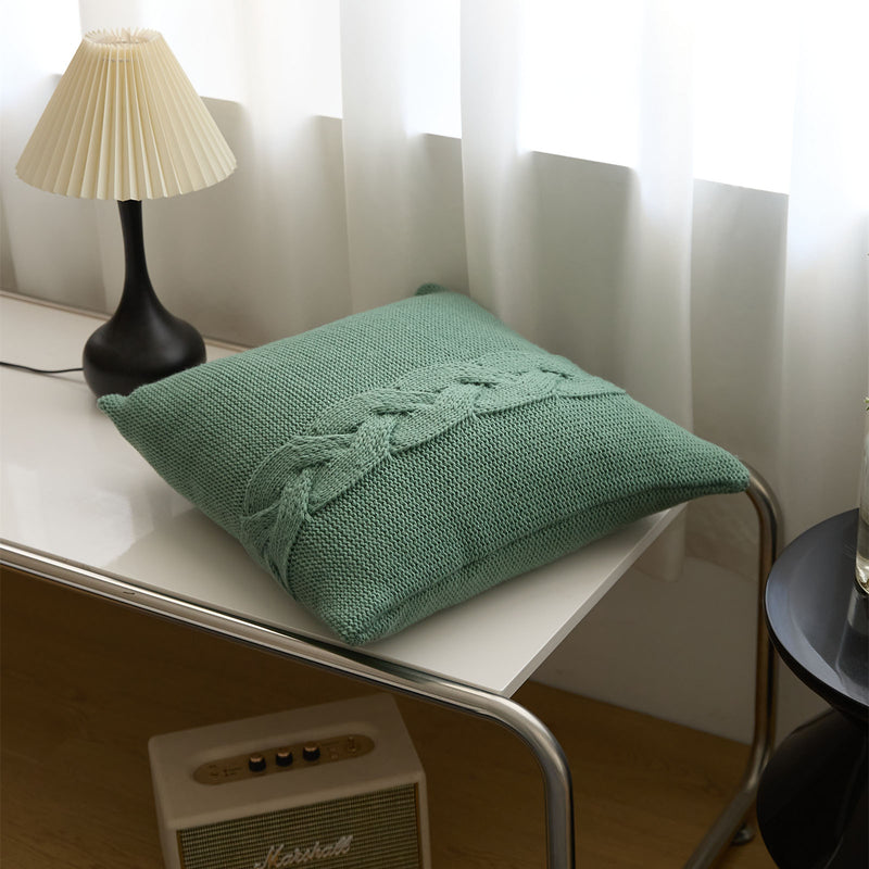 nordic twist knitted pillow case, view 9 - MRSLM