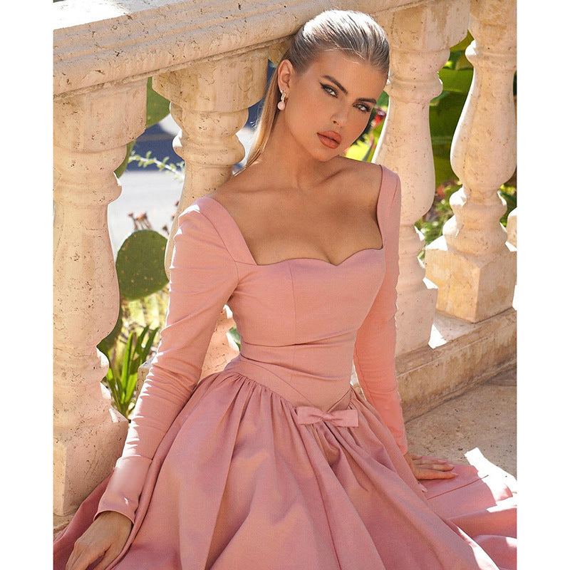 square collar dress, view 3 - MRSLM