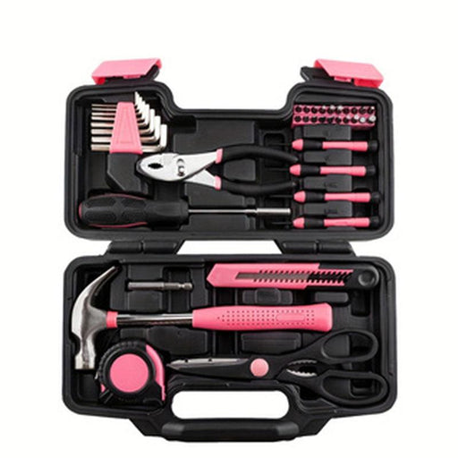 39-piece pink household tool kit - MRSLM