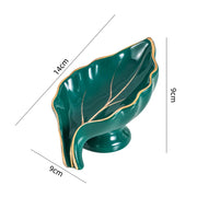 ceramic leaf soap dish, view 7 - MRSLM