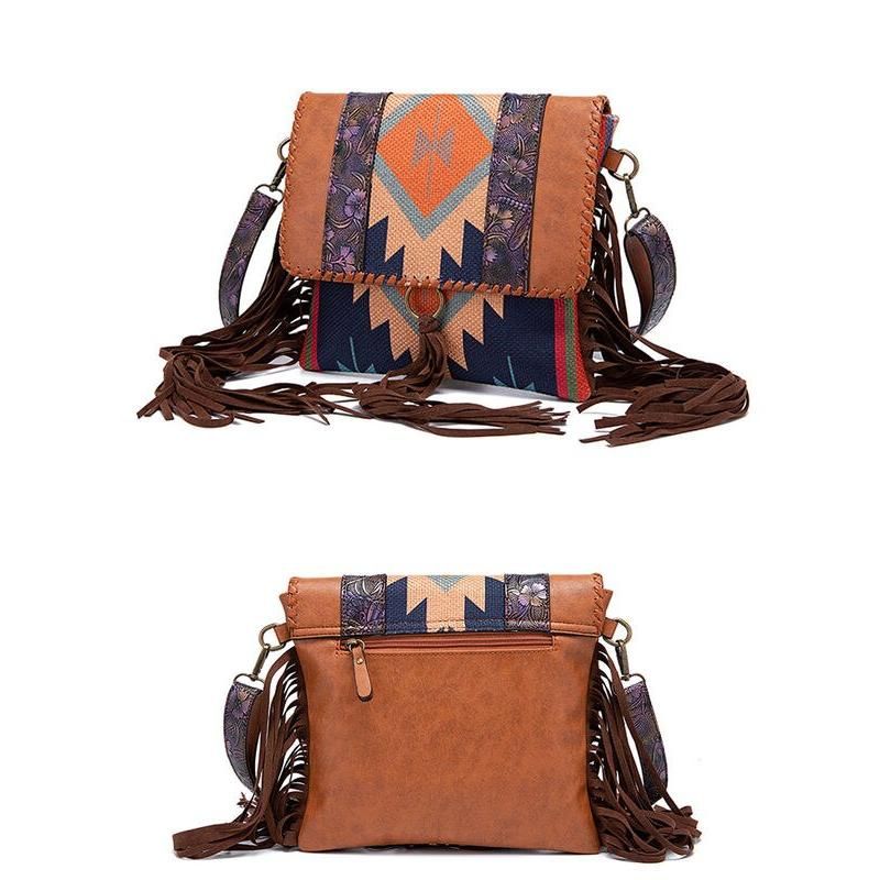boho tassel shoulder bag, view 7 - MRSLM