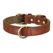 soft padded pu leather dog collar, view 2 - MRSLM