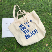 Large canvas shoulder tote bag, view 3 - MRSLM