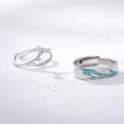 sterling silver star sea couple ring, view 9 - MRSLM