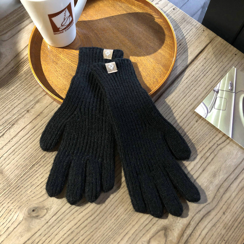 winter knitted wool gloves, view 5 - MRSLM