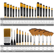 32 pcs paint brush set, view 9 - MRSLM