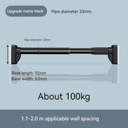 adjustable stainless steel shower curtain rod, view 6 - MRSLM