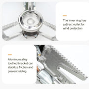 portable folding camping gas stove, view 7 - MRSLM