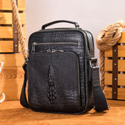 leather retro messenger bag, view 6 - MRSLM