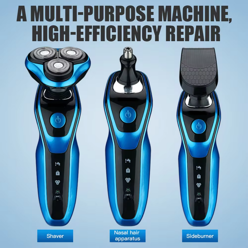 electric rotary shaver and beard trimmer, view 3 - MRSLM